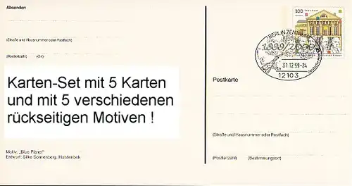 PSo 59/01-05 Changement du millénaire, 5 cartes, ensemble avec SSt Berlin 31.12.1999