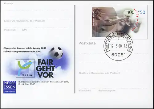 PSo 68 ESSEN - Fair Play Olympia / Football-EM, VS-O Frankfurt 12.05.2000