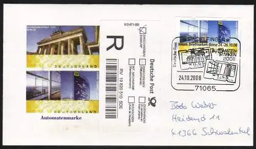 7 Bonn R-SCHMUCK-FDC Sifi 2,15 Euro avec décalage de pression