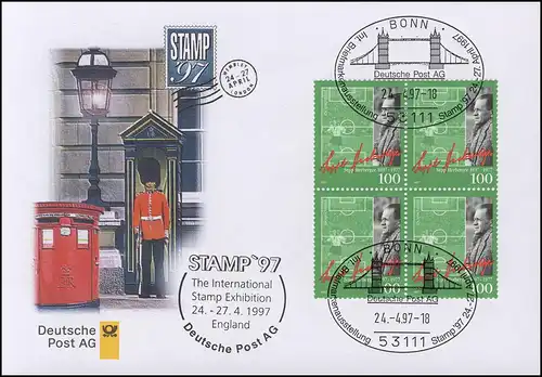 Ausstellungsbeleg Nr. 22 STAMP 1997 Bonn 24.4.1997 bei BEIDEN Stempeln - SELTEN!