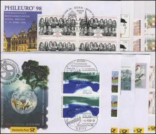 Salon de l'année 1998 N° 27 à 36 complet avec 10 pièces justificatives