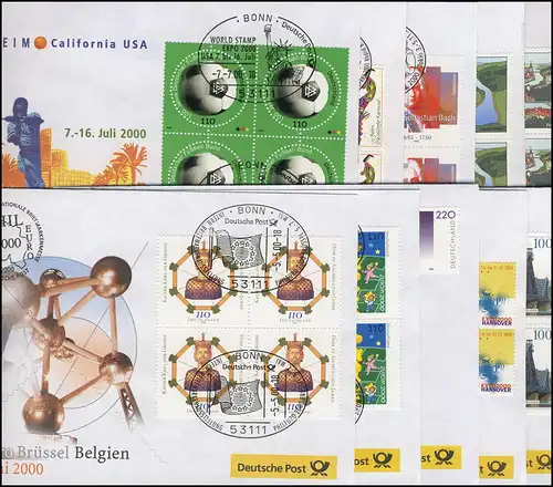 Salon de l'exposition 2000 No. 47 à 56 complet avec 10 pièces justificatives