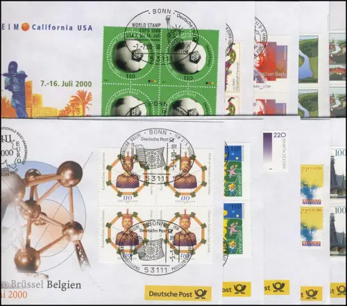 Salon de l'exposition 2000 No. 47 à 56 complet avec 10 pièces justificatives