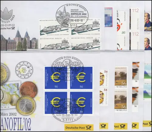 Salon de l'exposition 2002 N° 67 à 76 complet avec 10 pièces justificatives