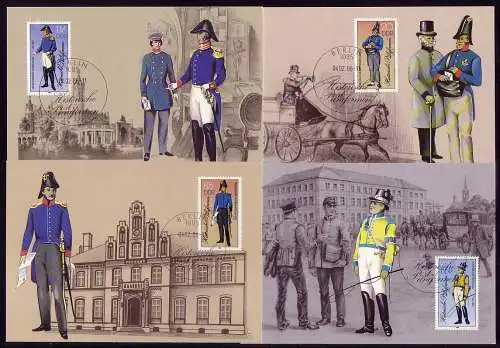 2997-3000 uniformes postaux I 1986, MK 1-4/86