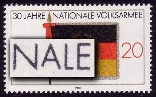 3001 I NVA 1986: peinture courte du deuxième A dans le cadre national, case 53 **