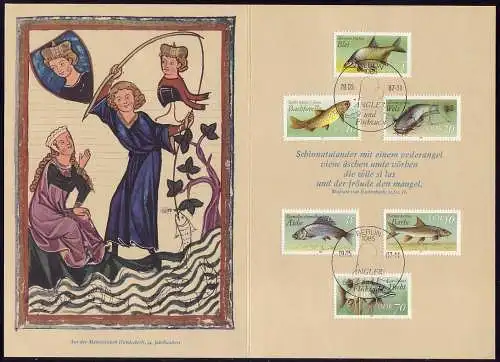 3095-3100 Süßwasserfische 1987, amtliches ETB 1/1987