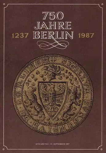 3071-3174 und Block 89 Berlin 1987, amtliches ETB 2/1987