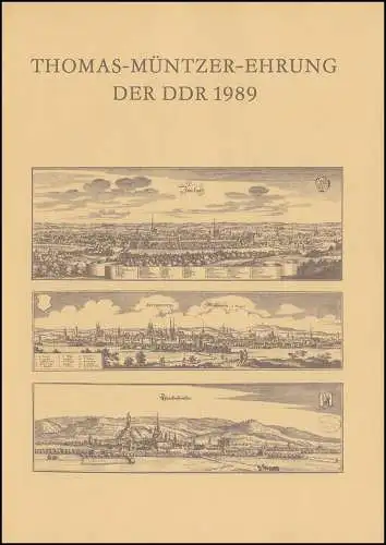 3269-3273 Müntzer-Ehrung 1989, amtliches ETB 2/1989