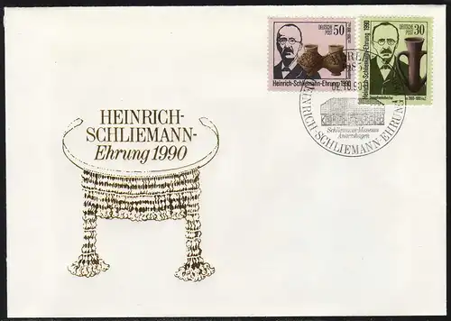 3364-3365 Schliemann 1990, phrase sur FDC