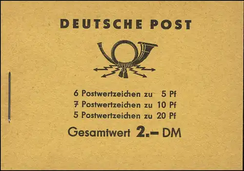 MH 3b1.20 Fünfjahrplan 1961, 3 PLF Ecke, Linienbruch, Farbausfüllung, **