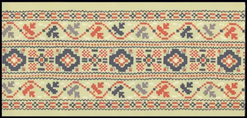 MH 5I/1a Trachten 1971/5 Ornamente, PLF Strich unter Schleife, Feld 3 **