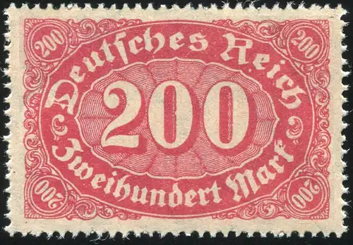 248 200 Mark, mit PLF Kerbe rechts im Innenkreis der ersten Null, Feld 35, **