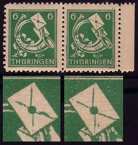 95 paires avec deux défauts de plaque de la valve épaisse et point dans la lettre, **