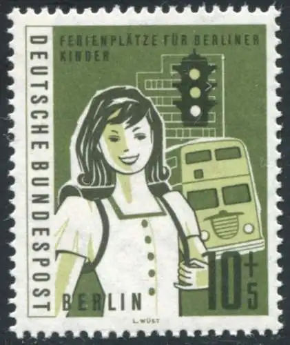 194 Enfants 10 Pf avec entaille PLF en haut dans le T de POST FESTER, champ 22, **