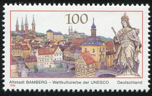 1881 Bamberg: blauer Strich oben rechs unter dem roten Rahmen, Feld 4 **