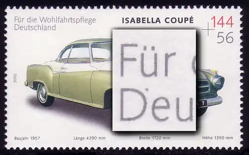 2293I Wofa Isabella avec PLF I point am D de l'Allemagne, case 2, **