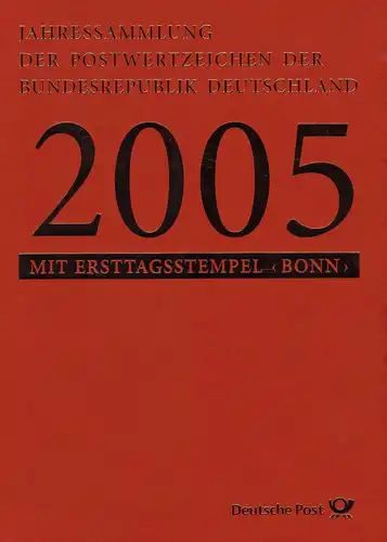 Jahressammlung Bund 2005 mit Ersttagssonderstempel