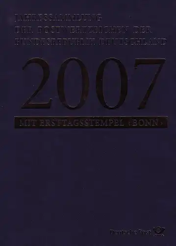 Jahressammlung Bund 2007 mit Ersttagssonderstempel