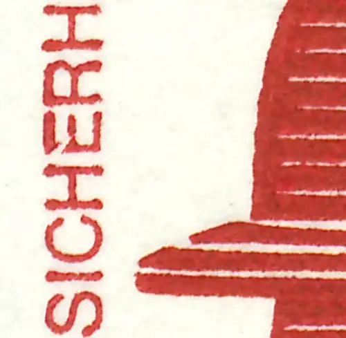 16d MH Unfall 1974, PLF I gebrochenes erstes E in SICHERHEIT, Feld 3, **