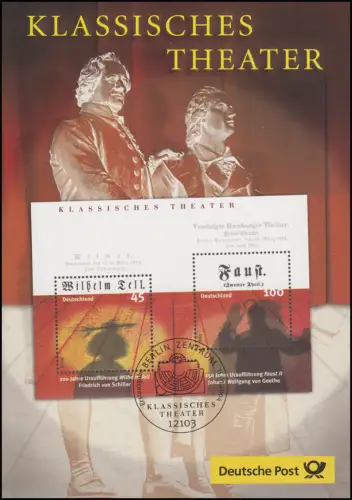 Block 65 Klassisches Theater & Schiller Wilhelm Tell & Goethe Faust -  EB 1/2004