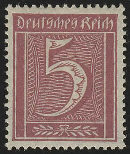 158 Freimarke Ziffern 5 Pf Wz 1, postfrisch **