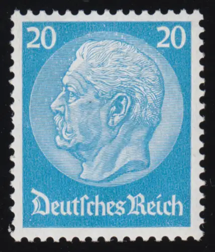 Hindenburg 20 Pf. WZ Gaufres ** post-fraîchissement