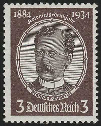 540ya Kolonialforscher Lüderitz, 3 Pf, postfrisch **