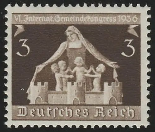 617 Congrès municipal 3 Pf ** post-fraîchissement / MNH