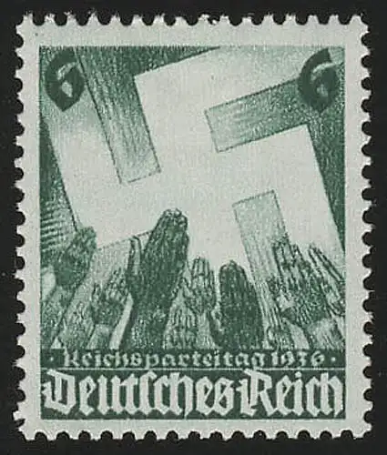 632 Nürnberger Parteitag 6 Pf, postfrisch **