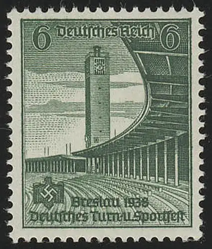 666 Turnfest Breslau 6 Pf, postfrisch **