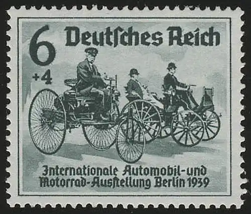 686 Automobil-Ausstellung 6+4 Pf **