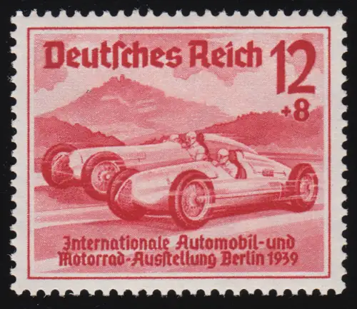 687 Automobil-Ausstellung 12+8 Pf, postfrisch **