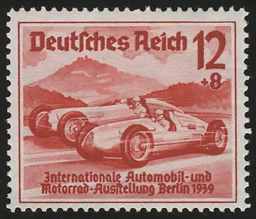 687 Automobil-Ausstellung 12+8 Pf **