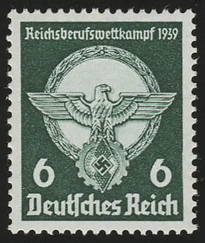 689 Reichsberufswettkampf 1939 6 Pf, postfrisch **