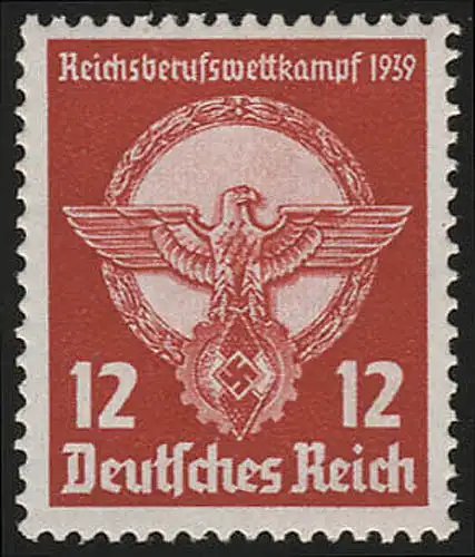 690 Reichsberufswettkampf 1939 12 Pf, postfrisch **