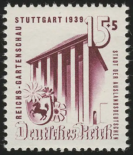 693 Gartensau Stuttgart 15+5 Pf **