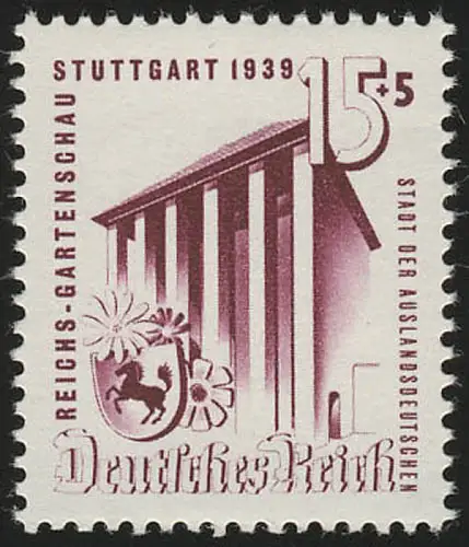 693 Gartenschau Stuttgart 15+5 Pf, postfrisch **