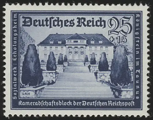 713 Kameradschaftsblock 25+15 Pf, postfrisch **