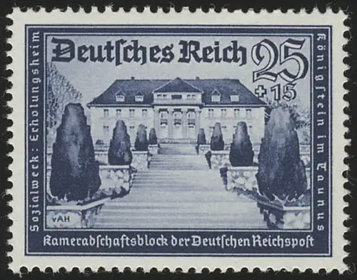 713 Kameradschaftsblock 25+15 Pf, postfrisch **