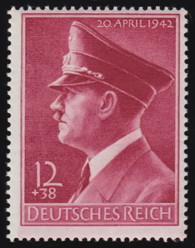 813y Hitlers Geburtstag 1942, waagerecht geriffelt **