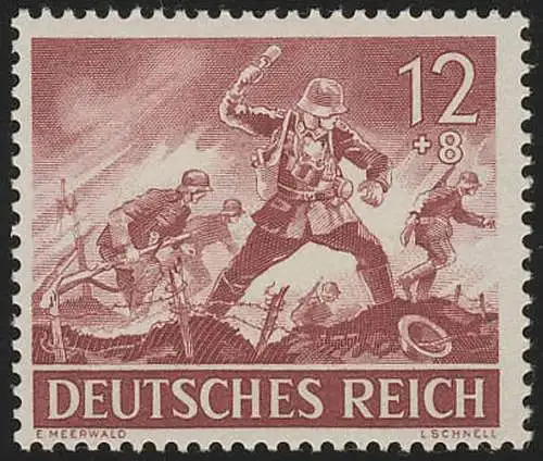 836x Jour de la Wehrmacht / Jour des Héros Infanterie 12 Pf **
