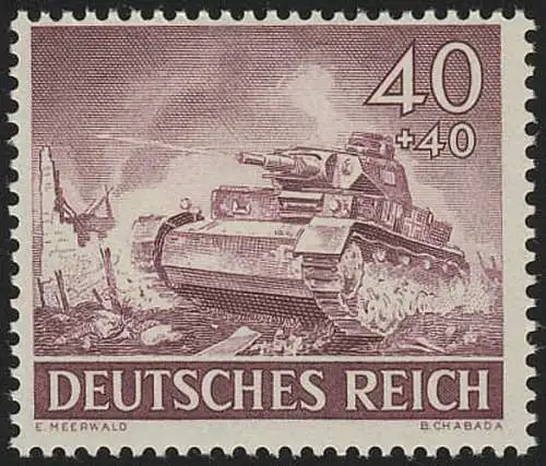 841x Jour de la Wehrmacht / Hérode Day Panzer 40 Pf **