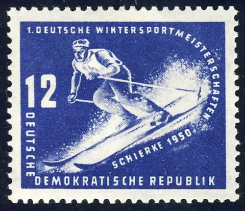 246 Championnats de sports d'hiver DDR 12 Pf **
