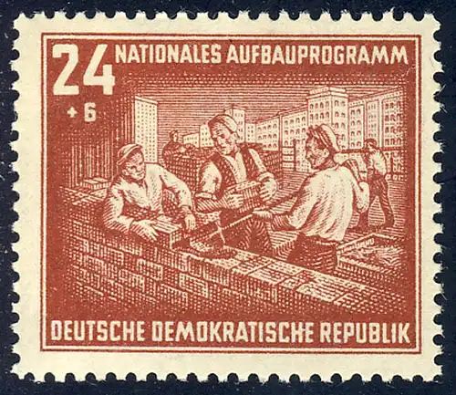 304 Nationales Aufbauprogramm Berlin 24+6 Pf **