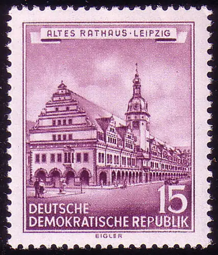 493 Historische Bauwerke 15 Pf Altes Rathaus, postfrisch **