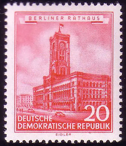 494 Bâtiments historiques 20 Pf Hôtel de ville rouge **