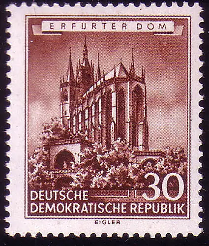 495 Historische Bauwerke 30 Pf Erfurter Dom, postfrisch **