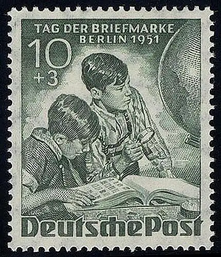 80 Tag der Briefmarke 1951 10+3 Pf ** postfrisch