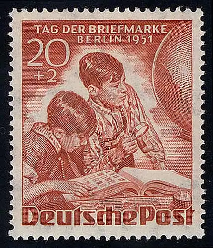 81 Jour du timbre 1951, 20+2 Pf ** post-fraîchissement